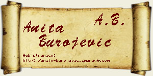 Anita Burojević vizit kartica